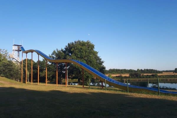 dordogne campsite with swimming pool and waterslide